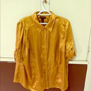 Gold satin blouse